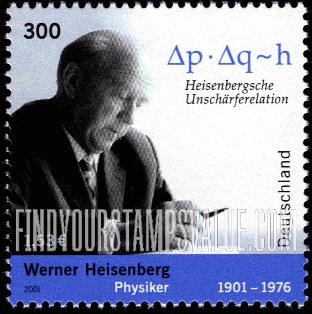 FindYourStampsValue: Werner Heisenberg (1901-76), Physicist