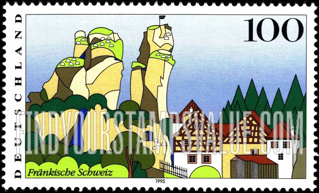FindYourStampsValue: Scenic Regions in Germany: Franconian Switzerland