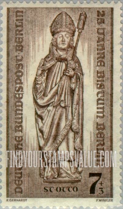 FindYourStampsValue: OCCUPATION SEMI-POSTAL - Statues: St. Otto, Bishop of Bamberg