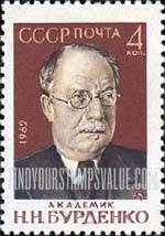 FindYourStampsValue: Russia: USSR, Scientists and Academicians - N.N.Burdenko