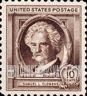 FindYourStampsValue: FAMOUS AMERICAN AUTHORS - Samuel L.Clemens (Mark Twain)