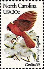 FindYourStampsValue: NORTH CAROLINA - State Birds and Flowers