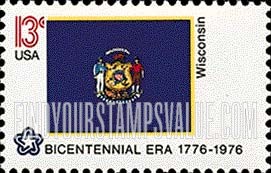 FindYourStampsValue: STATE FLAGS - Wisconsin
