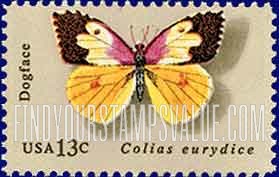 FindYourStampsValue: BUTTERFLIES - Dogface