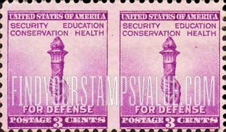 FindYourStampsValue: NATIONAL DEFENSE - Torch of Enlightenment