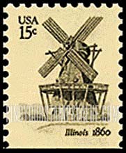 FindYourStampsValue: WINDMILLS - Dutch Mill, Batavia, booklet stamp