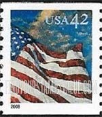 FindYourStampsValue: FLAGS - Flag at Dusk, Coil Stamp