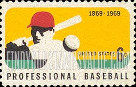 FindYourStampsValue: 100th ANNIVERSARY OF PROFESSIONAL BASEBALL - Batter