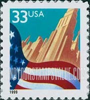 FindYourStampsValue: FLAG AND CITY, Self-Adhesive stamp