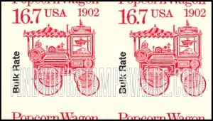 FindYourStampsValue: POPCORN WAGON 1902 - Transportation Coil