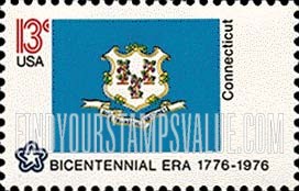 FindYourStampsValue: STATE FLAGS - Connecticut