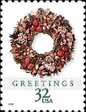 FindYourStampsValue: WREATHS (Large) - Victorian, Self-adhesive stamp