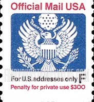 FindYourStampsValue: OFFICIAL MAIL - Great Seal, 29c, Coil Stamp