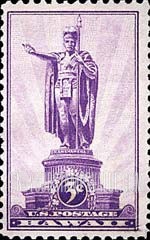 FindYourStampsValue: HAWAII - Statue of Kamehameha I, Honolulu
