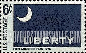FindYourStampsValue: HISTORIC FLAGS - Ft. Moultrie, 1776