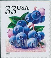 FindYourStampsValue: BERRIES - Blueberries, Self-Adhesive Stamp
