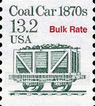 FindYourStampsValue: COAL CAR 1870s - Transportation Coil