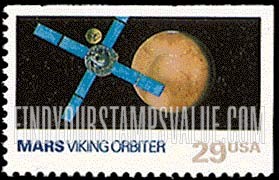 FindYourStampsValue: SPACE EXPLORATION - Mars, Viking orbiter, Booklet stamp