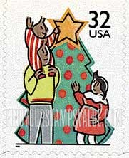 FindYourStampsValue: CHRISTMAS - Decorating Tree, Self-adhesive Booklet stamp