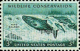 FindYourStampsValue: WILDLIFE CONSERVATION - King Salmon