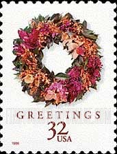 FindYourStampsValue: WREATHS (Large) - Tropical, Self-adhesive stamp