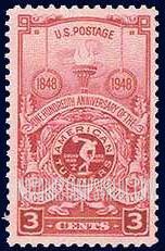 FindYourStampsValue: AMERICAN TURNERS - Torch and American Turners' Emblem