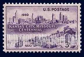 FindYourStampsValue: CENTENARY OF KANSAS CITY, MISSOURI