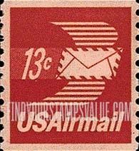 FindYourStampsValue: WINGED ENVELOPE, Coil Stamp