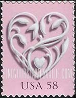 FindYourStampsValue: WEDDING HEARTS - Heart, Self-Adhesive Stamp
