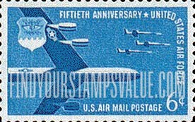 FindYourStampsValue: U.S. AIR FORCE, 50th ANNIVERSARY