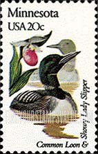 FindYourStampsValue: MINNESOTA - State Birds and Flowers
