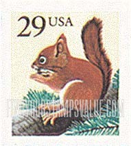 FindYourStampsValue: RED SQUIRREL - Flora and Fauna, Self-adhesive Booklet stamp