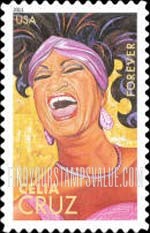 FindYourStampsValue: LATIN MUSIC LEGENDS - Celia Cruz, Self-Adhesive stamp
