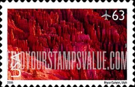 FindYourStampsValue: SCENIC AMERICAN LANDSCAPES - BRYCE CANYON NATIONAL PARK, Self-adhesive Stamp