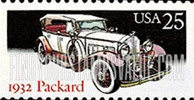 FindYourStampsValue: CLASSIC AUTOMOBILES - 1932 Packard, booklet stamp