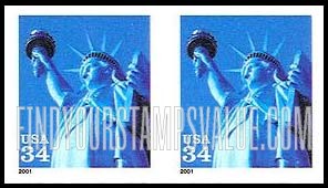 FindYourStampsValue: Statue of Liberty, Self-Adensive Coil Stamps