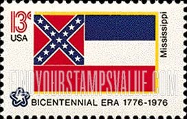 FindYourStampsValue: STATE FLAGS - Mississippi