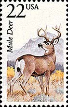 FindYourStampsValue: MULE DEER - North American Wildlife