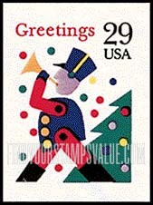 FindYourStampsValue: CHRISTMAS - Toy soldier blowing horn, Self-adhesive Booklet stamp