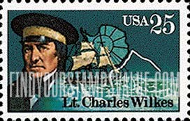 FindYourStampsValue: LT. CHARLES WILKES - Antarctic Explorer