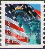 FindYourStampsValue: Flag and Statue of Liberty, Self-Adhesive Coil stamp