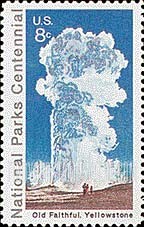 FindYourStampsValue: OLD FAITHFUL, YELLOWSTONE - National Parks Centenary