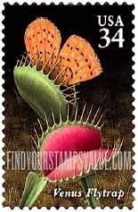 FindYourStampsValue: CARNIVOROUS PLANTS - Venus Flytrap, Self-Adhesive stamp