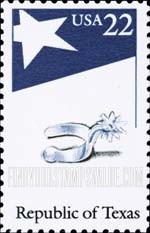 FindYourStampsValue: REPUBLIC OF TEXAS, 150th ANNIVERSARY