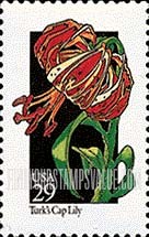 FindYourStampsValue: WILDFLOWERS - Turk's Cap Lily