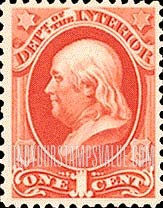 FindYourStampsValue: INTERIOR - Benjamin Franklin