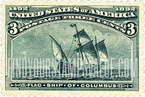 FindYourStampsValue: COLUMBIAN EXPOSITION ISSUE - Flagship of Columbus