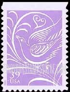 FindYourStampsValue: WEDDING DOVES - Dove Facing Left, Self-Adhesive Booklet Stamp