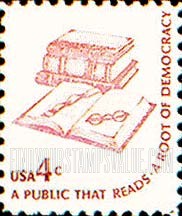 FindYourStampsValue: BOOKS, BOOKMARK, EYEGLASSES - Americana Issue