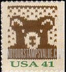 FindYourStampsValue: CHRISTMAS KNITS - Bear, Self-Adhesive Booklet Stamp